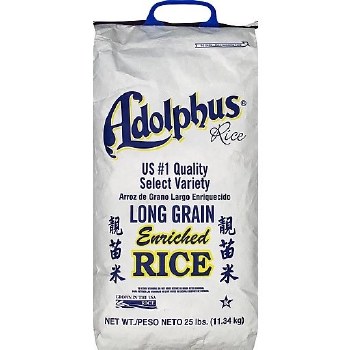 Adolphus long grain enriched rice 25lb