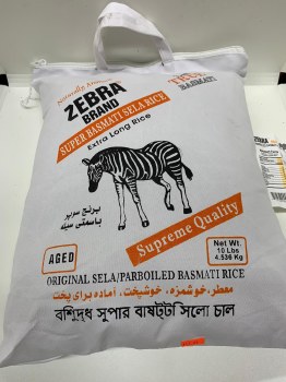 Zebra Sela Basmati Rice 10 Lbs