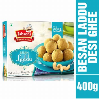 Jabsons Besan Laddu Made with Dry Fruit & Dry Ghee 400 G