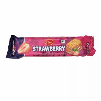 Pran Strawberry Cream Biscuits 90 G