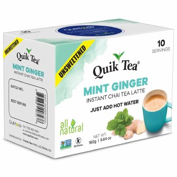 Quik Tea Unsweetened Mint Ginger Instant Chai 160 G