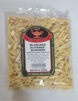 Deep Silvered Almonds Blanched 7oz