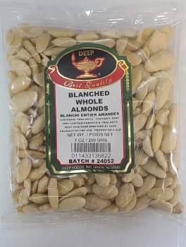 Deep Whole Almonds Blanced 7oz