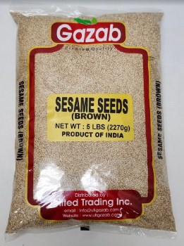 Gazab brown sesame seeds 5lb