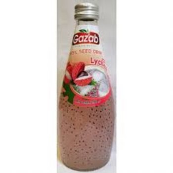 Gazab Basil Seed Drink Lychee Artificial Flavour 290 ML