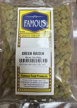 Famous Green Raisins 200 G