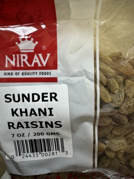 Nirav Sunder Khani Raisins 200 G