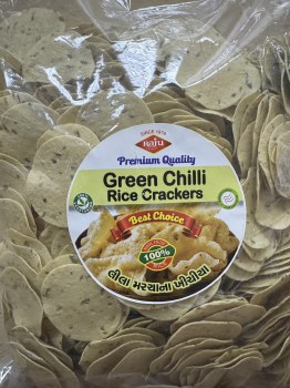 Raju Green Chilli Rice Crackers 908 G