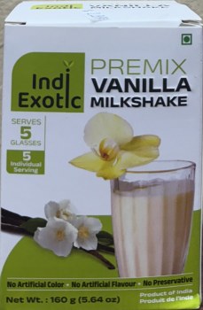 Indi Exotic Vanilla Milk Shake Premix 160 G