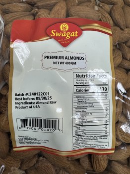 Swagat Premium Almonds 400 G