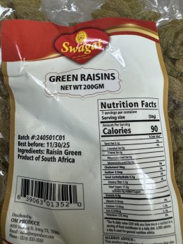 Swagat Green Raisins 200 G