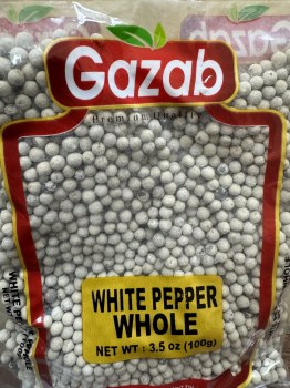 Gazab White Pepper Whole 100 G