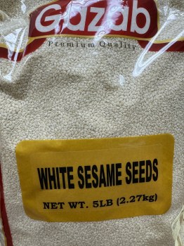 Gazab White Sesame Seeds 5 Lbs