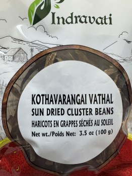 Indravati Kathavarangai Vathal (Sun Dried Cluster Beans) 100 G