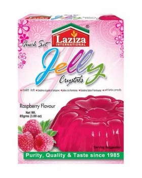 Laziza Raspberry Flavour Jelly Crystals 85 G