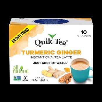 Quik Tea Turmeric Ginger Instant Chai Tea Latte 160 G