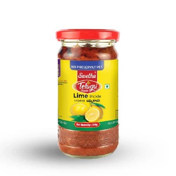 Telugu Foods Lime Pickle (Garlic) 300g