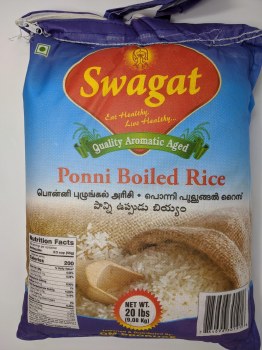 Swagat Ponni Boiled Rice 20 Lbs