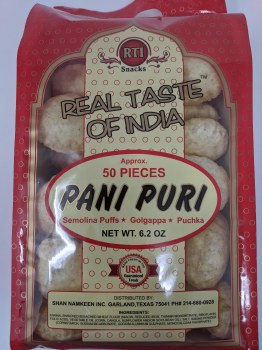 RTI Snacks 50 Pieces Pani Puri 6.2 Oz