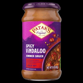 Patak's spicy Vindaloo simmer sauce 425 g