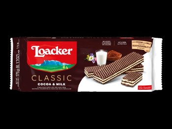 Loacker Classic Cocoa & Milk Wafer 175 G