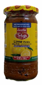 Swetha Lime Pickle (No-Garlic) 300g