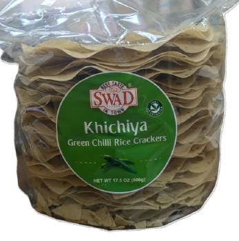 Swad Green Chilli Rice Crackers 500g