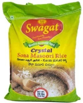 Swagat Crystal Sona Masoori Rice 20 Lb