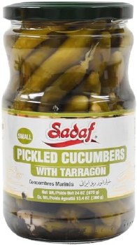 Sadaf Pickled Cucumber With Tarragon 24 Oz