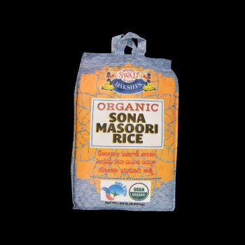 Swad Organic Sona Masoori Rice 20 Lbs
