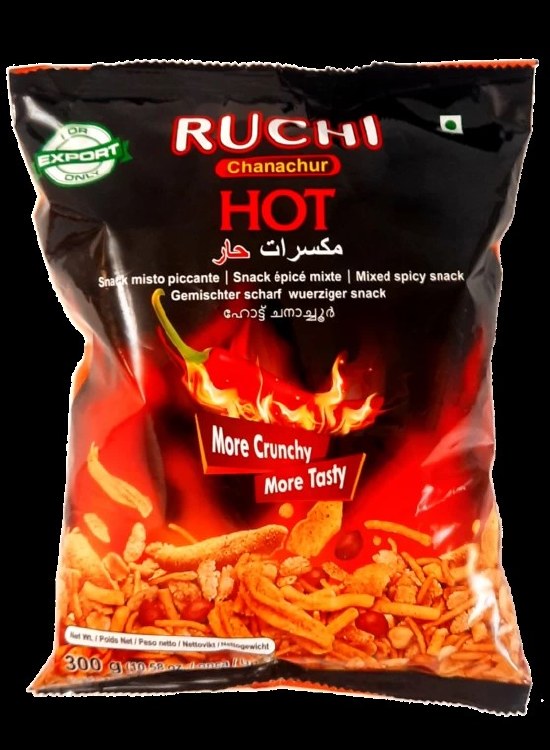 Ruchi Chanachur Hot More Crunchy More Tasty 300 G