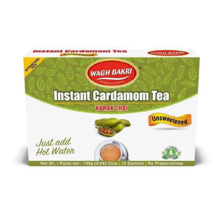 Wagh Bakri Instant Cardmom Tea (Unsweetened) 140g