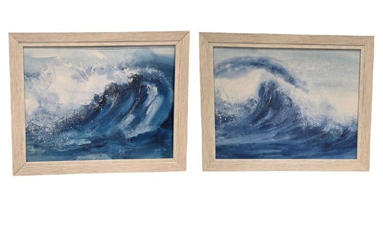 "WAVES" FRAMED PRINT