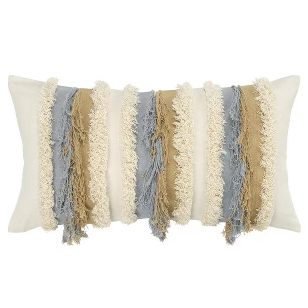 NATURAL STRIPE LUMBAR CUSHION