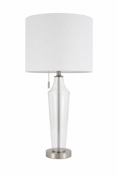 GLASS & METAL TABLE LAMP