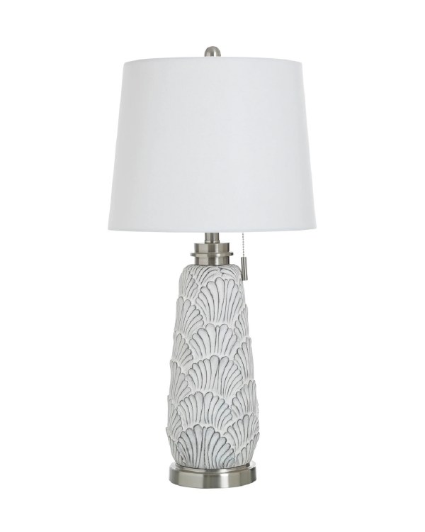 WHITE ANTIQUE TABLE LAMP