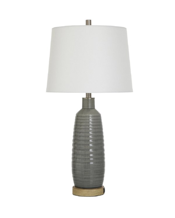 GREY WASHED TABLE LAMP