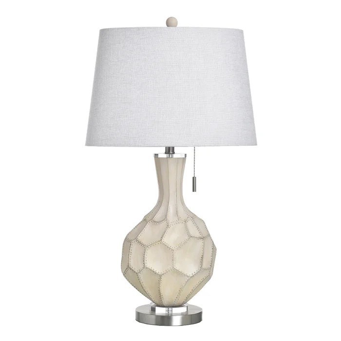 IVORY ACRYLIC & RESIN TABLE LAMP