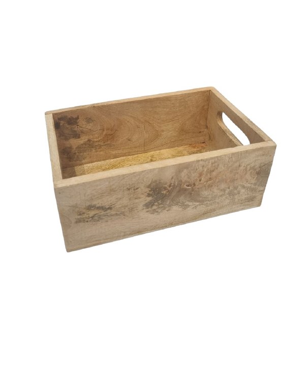 MANGO WOOD  STORAGE BOX - MEDIUM