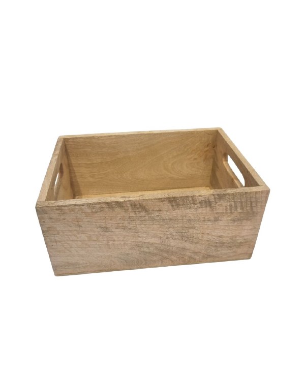 MANGO WOOD STORAGE BOX - LARGE