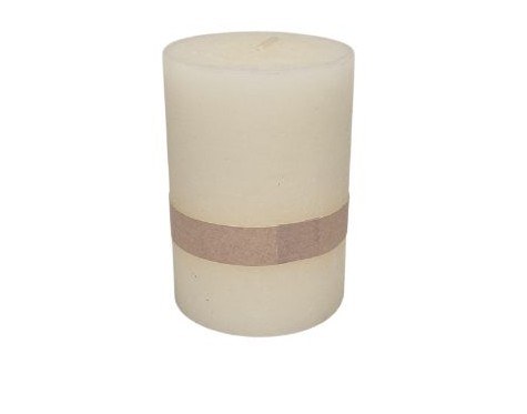OFF WHITE PILLAR CANDLE- MEDIUM