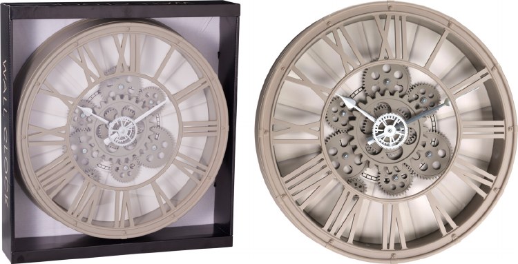 CLOCK W/MOVING GEARS