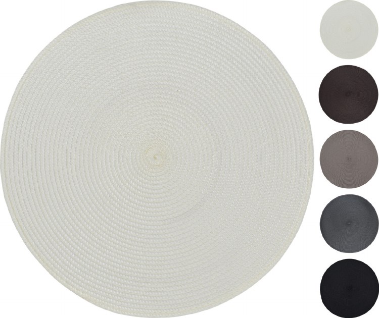 ROUND PLACEMAT  GREY -ASST