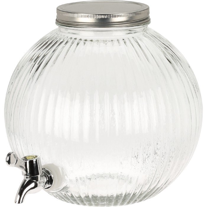 SHORT GLASS ROUND BEVERAGE DISPENSER