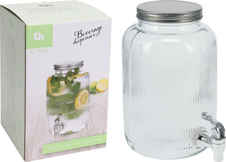 TALL GLASS BEVERAGE DISPENSER