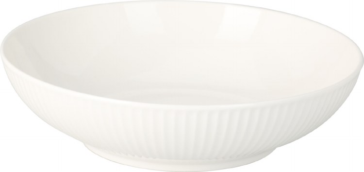 WHITE CHINA DEEP PLATE