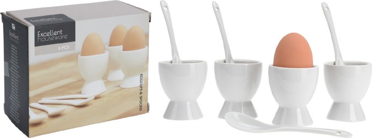 EGG CUP W/SPOON-SET OF 8