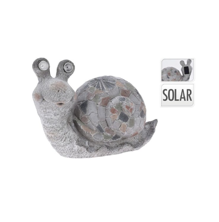 SNAIL FIGURINE W/SOLAR EYES