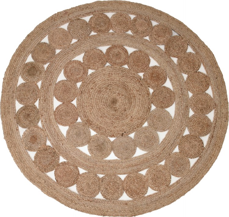 JUTE ROUND AREA RUG-5FT
