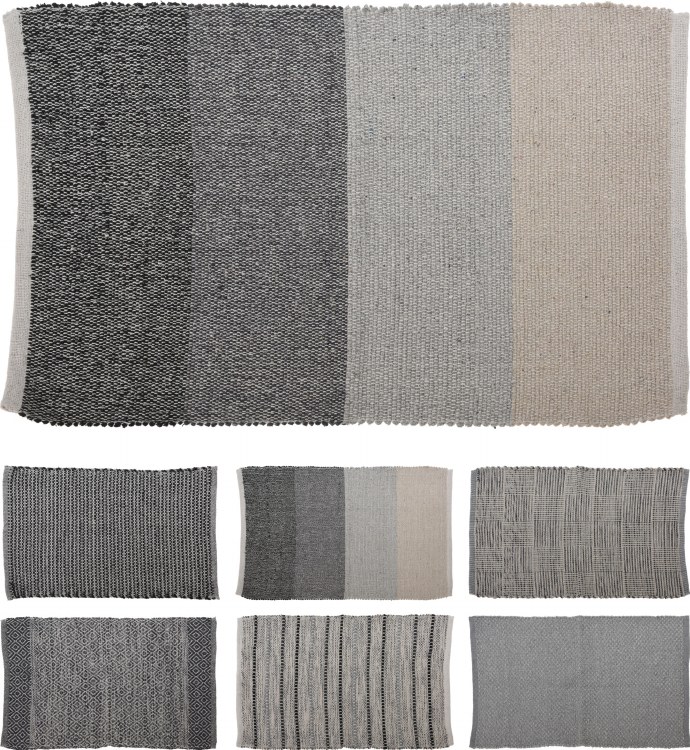 COTTON RUG-GREY-